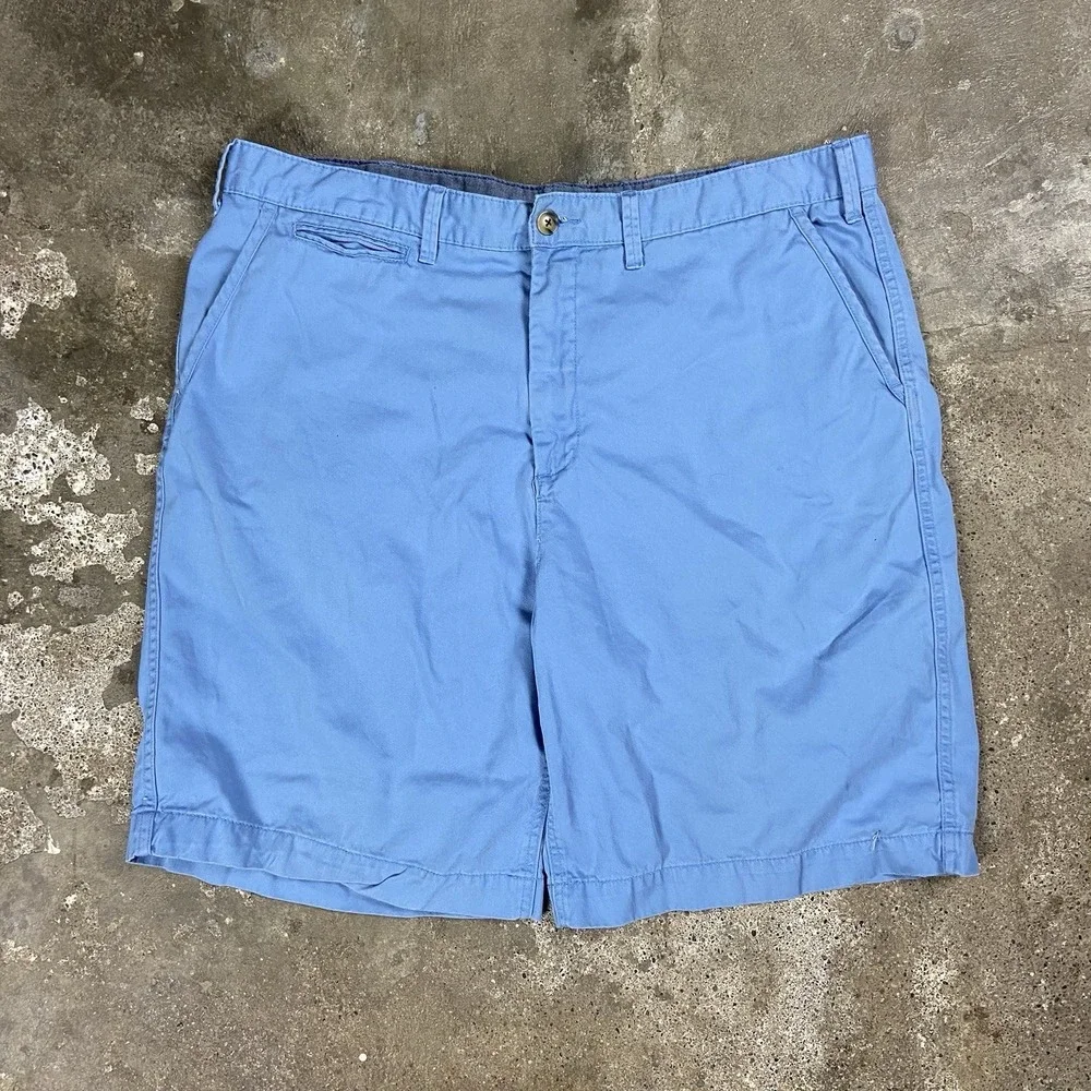 Polo Ralph Lauren Chino Shorts Size 38 Blue Relaxed Fit Pony Logo Casual Wear
